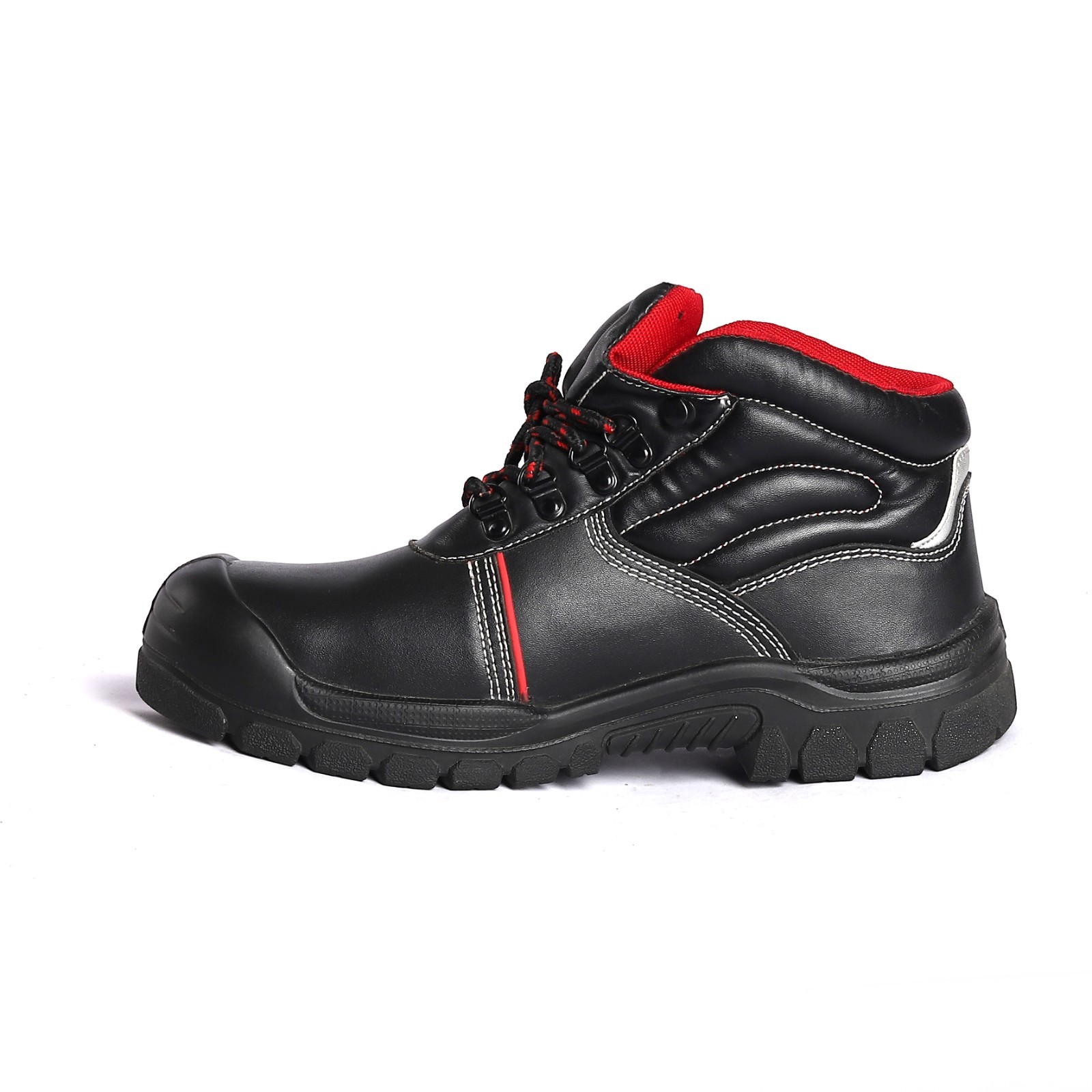PU Outsole Anti Puncture Anti Smash Nubuck Cow Leather Safety Shoes for Construction Workers