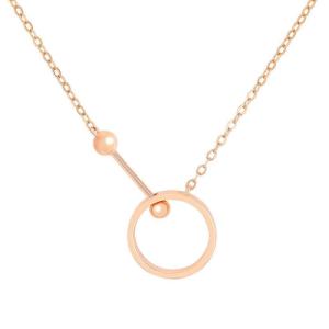 Quality Factory Custom Women Jewelry Choker Rose Pure 18K Gold Necklace Rose Gold Chain wholesale