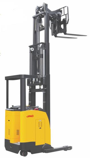 Narrow Aisle Fork Reach Truck Forklift 1.5 Ton Capacity Seated Type Single