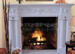 marble mantel fireplace for home