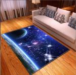 Starry Sky Cartoon Polyester Fiber Pattern Living Room Floor Carpets 152*224cm