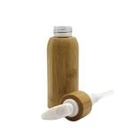 Empty Lotion Pump Bamboo Cosmetic Containers Lotion Bottles Inner Plastic 120ml