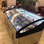 Stainless steel stepped display cabinet refrigeration refrigeration facilities