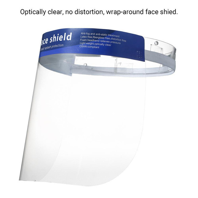 Anti Saliva Disposable Face Shield Clear With Adjustable Elastic Band