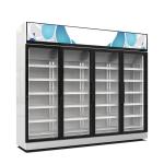 5 Layer Vertical Glass Door Display Chiller For Beverage Soft Drink