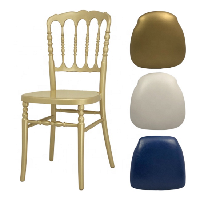 Customized Gold Stackable Banquet Chairs Golden Reception Hall Chairs
