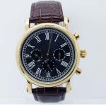 High quality Stainless steel fashion watch with geniune leather strap
