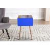 Buy cheap Tomile Navy 23.22inch Height Wood And Mirrored Bedside Table Stainless Steel Leg from wholesalers