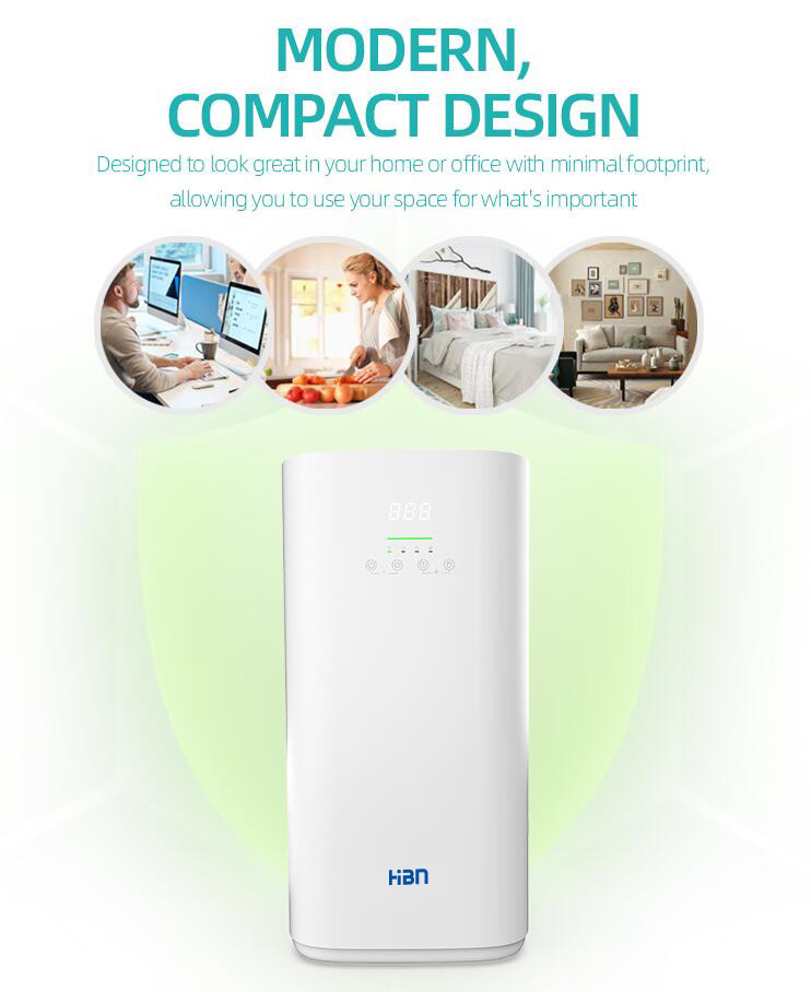 CE Odor Air Filter Home Ionic Air Purifier With Wifi 400m3/h CADR