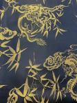 Eco Friendly Textured Viscose Jacquard Bird Flower Jacquard Fabric Breathable