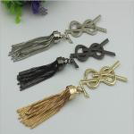 Handmade DIY handbag accessories making 185 length zinc alloy metal cord end cap