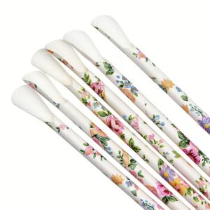 Quality Food Grade Safe Paper Spoon Straws For Birthday Party Baby Shower FDA Approved wholesale