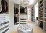 Wooden Furniture Walk In Closet Wardrobe / Organizer With Functional Accessories