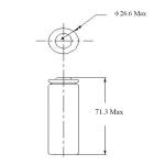 26700 Cylindrical Lithium Ion Battery Cells High Capacity 5000Mah