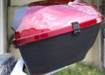 Anti Skid Tire Gas Motor Scooter , Gas Mopeds For Adults Red Plastic Body