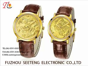 Quality QUARTZ WATCH PU STRAP COUPLE WATCH WITH EXQUISITE RELIEF wholesale