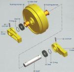 Excavator spare parts Komatsu PC200-8MO PC300-5 PC300-8 PC400-5 excavator idler