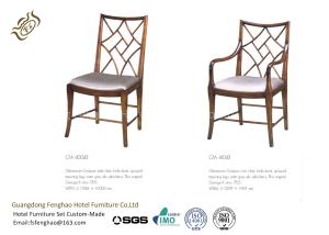 Quality Classic Solid Oak Hotel Dining Chairs / Upholstered Dining Chairs wholesale