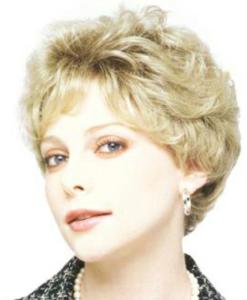Quality Glueless Wavy Short Hair Synthetic Full Lace Wigs Golden Color OEM ODM wholesale
