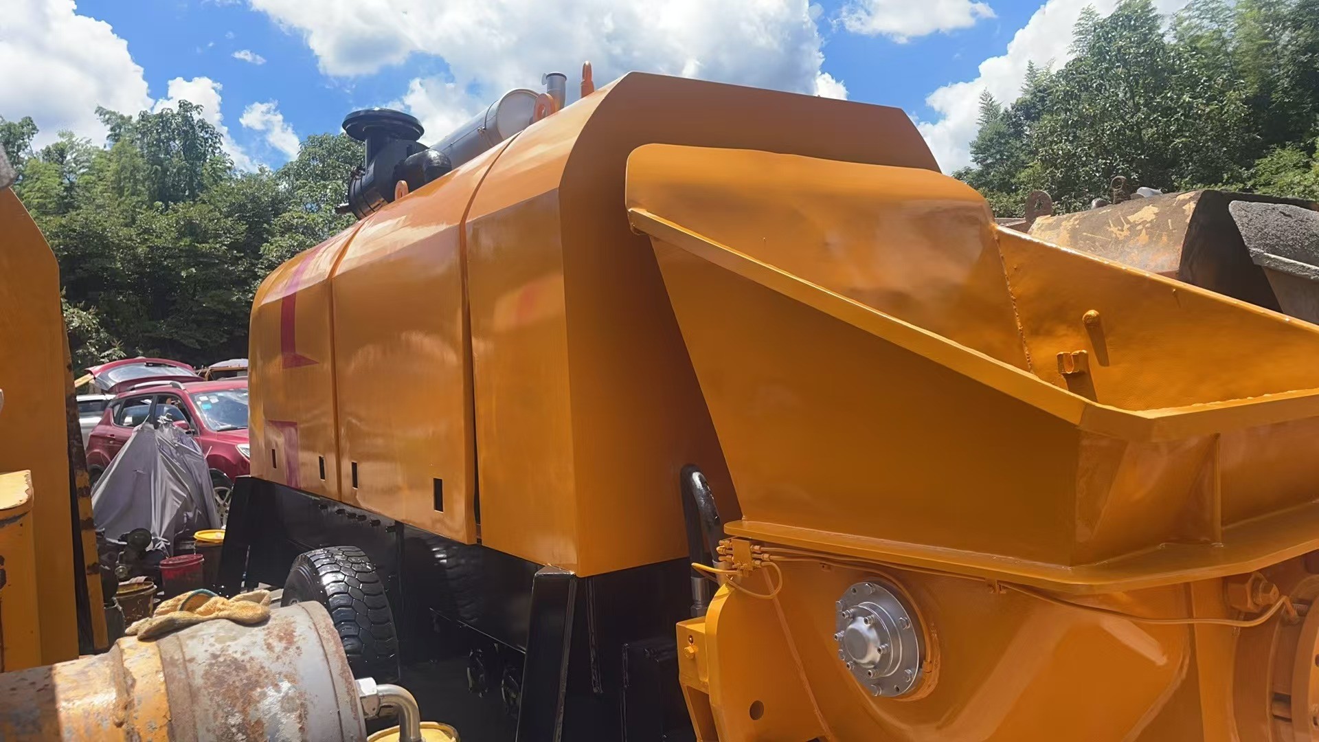High Pressure Conveying Made Easy with Sany Heavy Industry's Truck Trailer Pump Quick Docking and Zero Pumping Delay