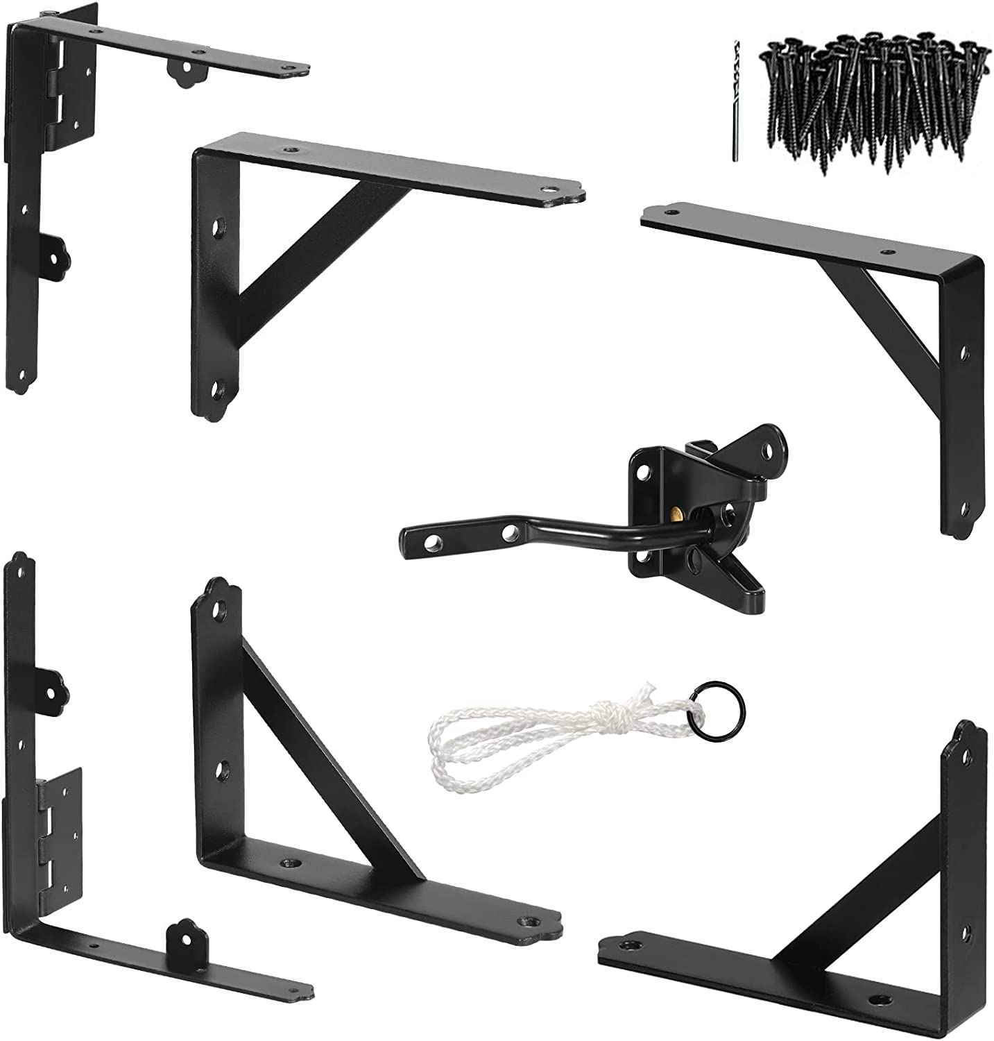 Heavy Duty Metal Anti Sag Gate Frame Kit with Customizable Gate Corner Brace Bracket