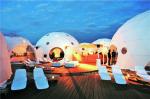20 M Luxury Dome Tent , Led Lights Transparent Dome Tent For Music Concert Event