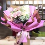 Gilt Flower Bouquet Wrapping Paper 58x58cm Flower Packaging Paper