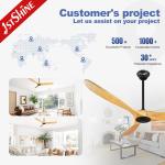 2022 Arrivals 60 Inch Brushed Nickel DC Motor Luxure Solid Wood Ceiling Fan 6