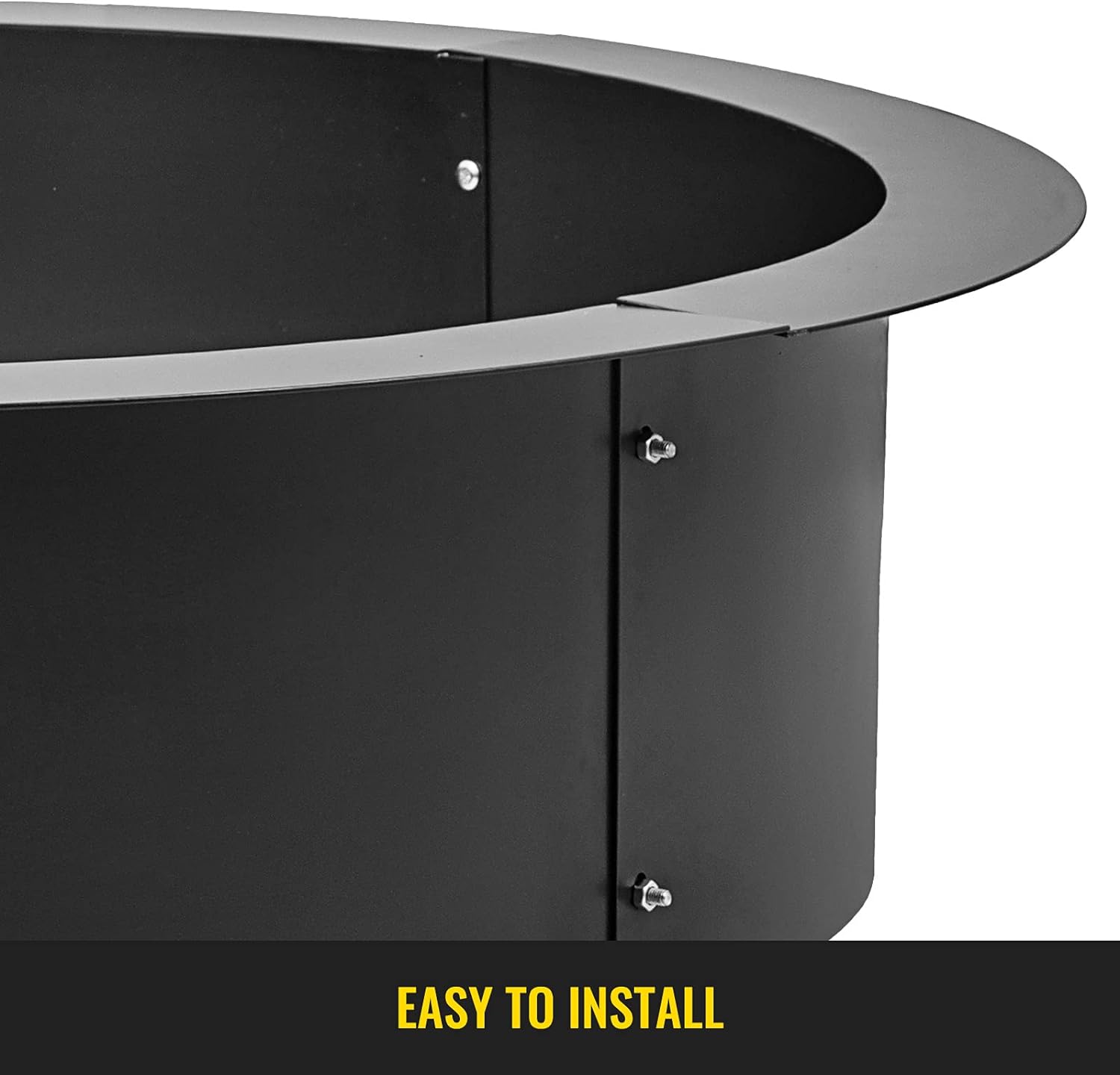 Fire Pit Insert for DIY Campfire Ring Heavy Duty Solid Steel Construction for Outdoor