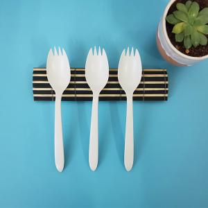Quality Disposable Primary Color Cornstarch Spoon Light Convenient To Carry The Knife And Fork By The Party Camping wholesale