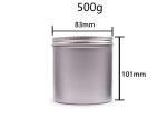 Silver 500g Aluminum Empty Lotion Jars , Aluminium Cosmetic Containers