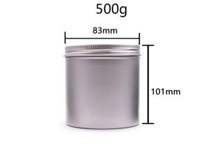 Quality Silver 500g Aluminum Empty Lotion Jars , Aluminium Cosmetic Containers Recyclable wholesale