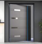 Hurricanes Resistance Pivot Aluminum Door Customized with Laminated Glass