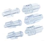Medical Luer male/female union with wing transparent internal and external screw