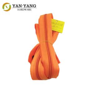 Quality Orange NO. 5 Long Chain nylon zipper Metal Brass Nickle Teeth wholesale