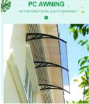 UV Protection Polycarbonate Door Awnings , Door Rain Canopy Snow Resistant