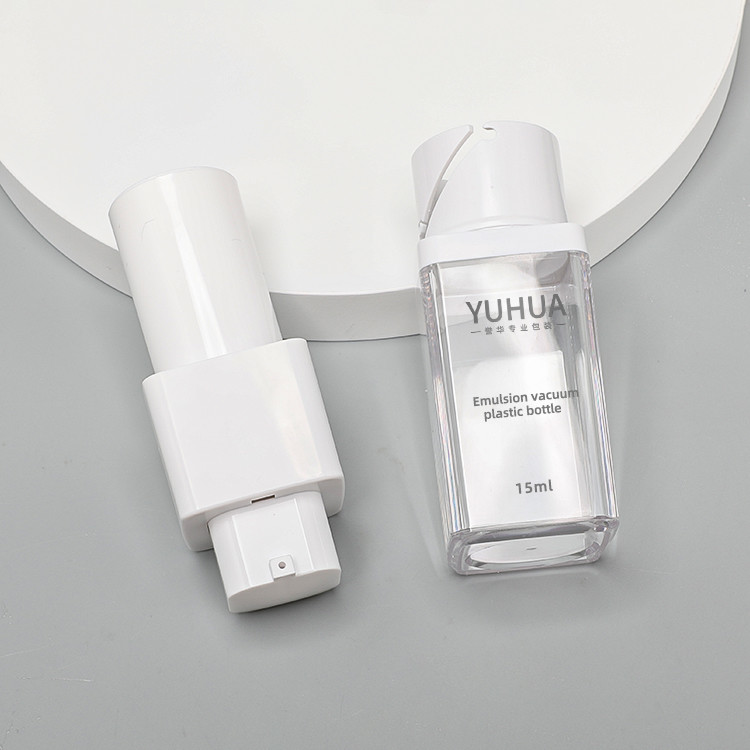 Liquid Foundation Dispenser PET Plastic Bottle Transparent Double Wall 15ml 30ml 50ml