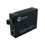 Fiber Media Converter 10/100/1000Mbps Singlemode SMF 1310nm Dual SFP Slot 20KM
