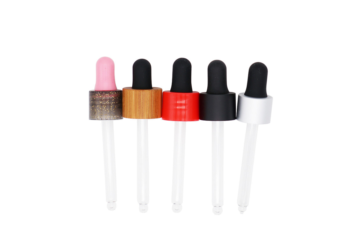 13mm Silicone Teat Bamboo Plastic Aluminum Dropper Tops
