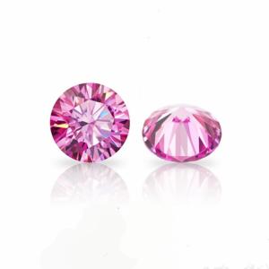 Quality Labs Heart Barely Pink Loose Moissanite Gemstones 1 Carat 6mm wholesale