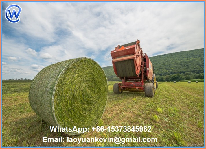 Hot Selling 100% HDPE 8.5gsm 1.22 x 3600m Straw hay bale net wrap with high quality