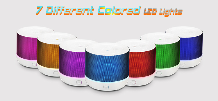 PP Plastic LED Lights 2W 80ml Ultrasonic Aroma Diffuser