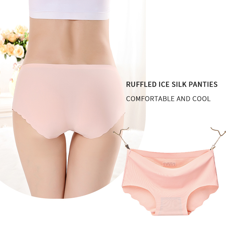 Crocheted Seamless Underwear Fat Ruffled Plus Size Female Underwear