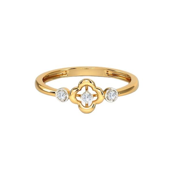 Rings for Unisex 925 Sterling Silver Triad Clover Ring on Brazilian Ring Band