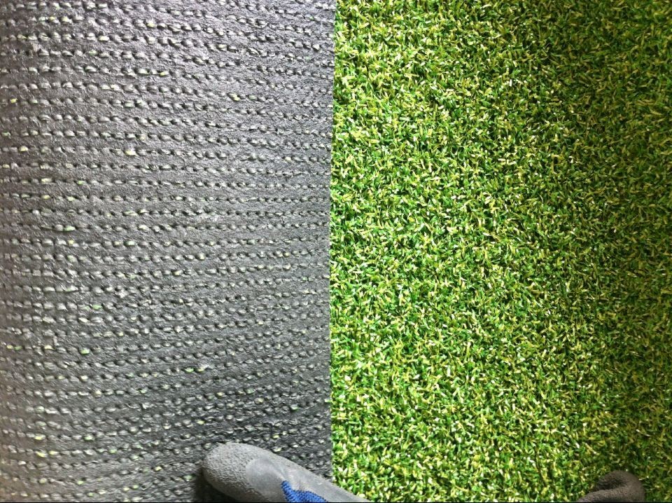 Natural Fake Artificial Golf Grass / Synthetic Golf Grass 15mm Pile Height