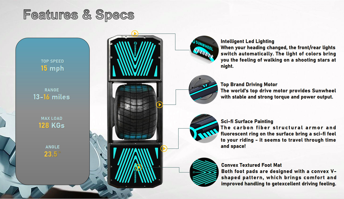 700W 1000w Uni Wheel Skateboard 11 Inch Wheel With Sparkle Lights