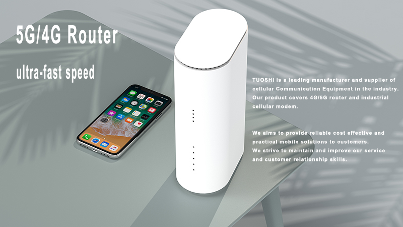 TUOSHI 5G Modem WiFi 6 Router NR NSA / SA Wireless CPE Voice Volte Gigabit Ethernet 4G