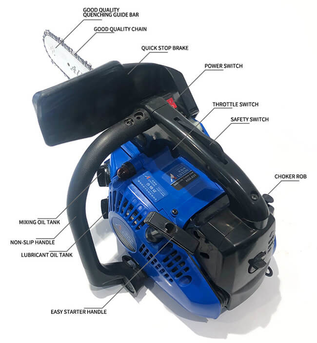 2 Stroke 25cc Mini Portable Gasoline Chainsaw Wood Cutting Petrol Machine 2500