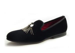 Quality Customized Embroidered Mens Velvet Loafers Slip On Mens Driving Moccasins wholesale