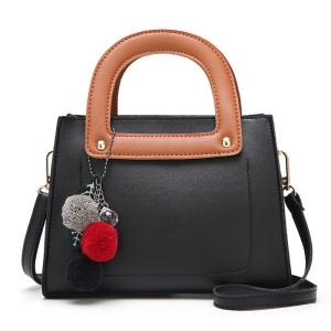 Quality Black Crossbody Soft Handle Pu Shoulder Bag With Scarf Tassel wholesale